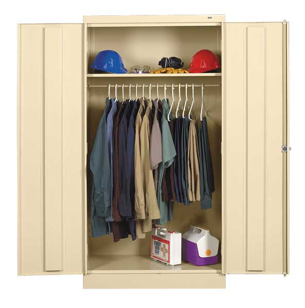 24 ga. Steel Wardrobe Storage Cabinet, 36 in W, 72 in H