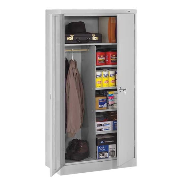 24 ga. Carbon Steel Storage Cabinet, 36 in W, 72 in H, Stationary