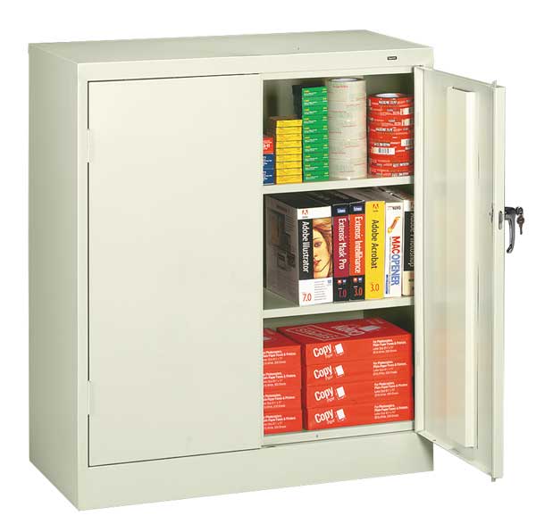 24 ga. ga. Carbon Steel Storage Cabinet, 36 in W, 42 in H, Stationary