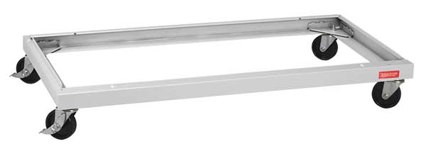 Caster Kit, 48 in W x 24 in D, Lt Gray