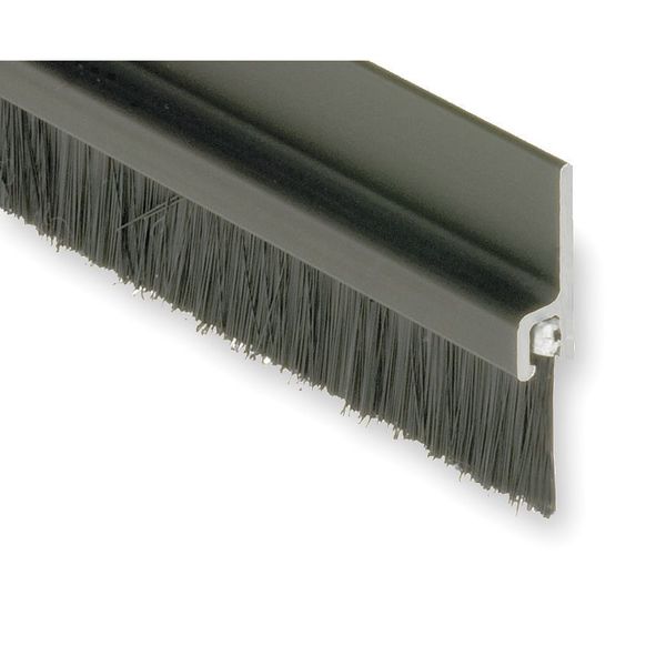 Double Door Weatherstrip, 8 ft, Gray, Insert Type: Brush