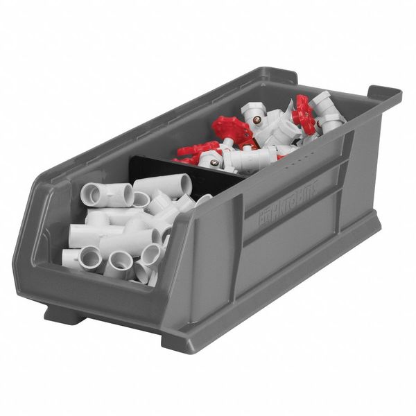 Plastic Divider, Black, 9 5/8 in L, 1/3 in W, 8 13/16 in H