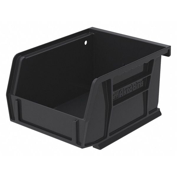 Hang & Stack Storage Bin, Black, Plastic, 5 3/8 in L x 4 1/8 in W x 3 in H, 10 lb Load Capacity