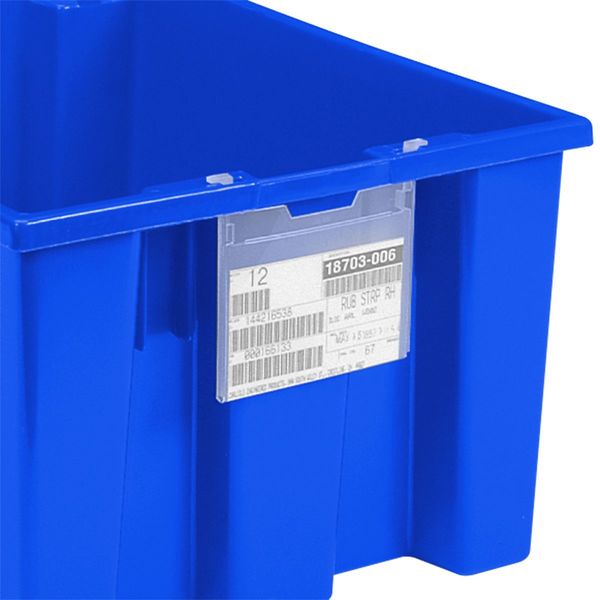 Plastic Label Holder, Clear, 4 3/4 in W