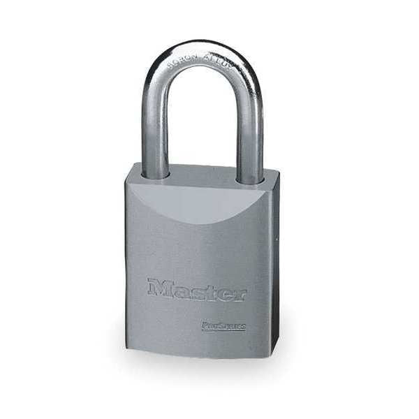 Keyed Padlock, 29/32 in, Rectangle, Silver