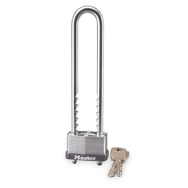 Padlock, Keyed Different, Adjustable Shackle, Rectangular Steel Body, Steel Shackle, 13/16 in W