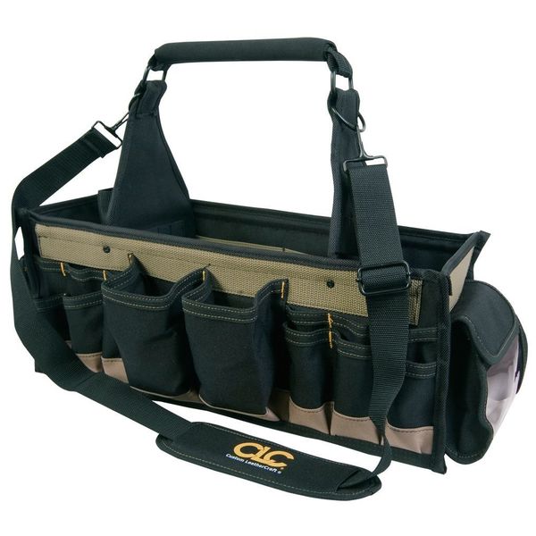 Tool Tote, Polyester, 42 Pockets, Black, 15