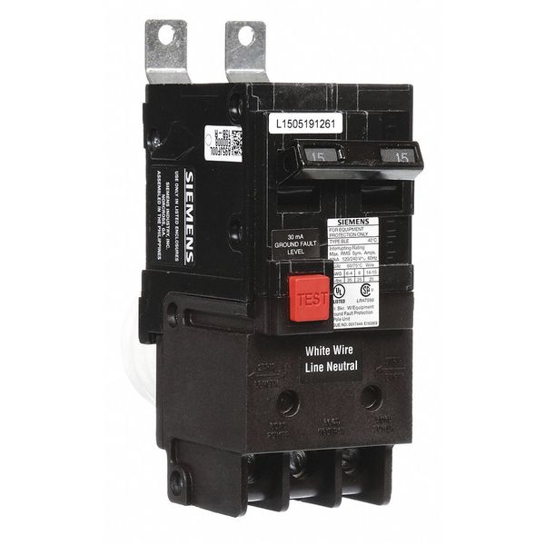 Miniature Circuit Breaker, 15 A, 120/240V AC, 2 Pole, Bolt On Mounting Style, BLE Series