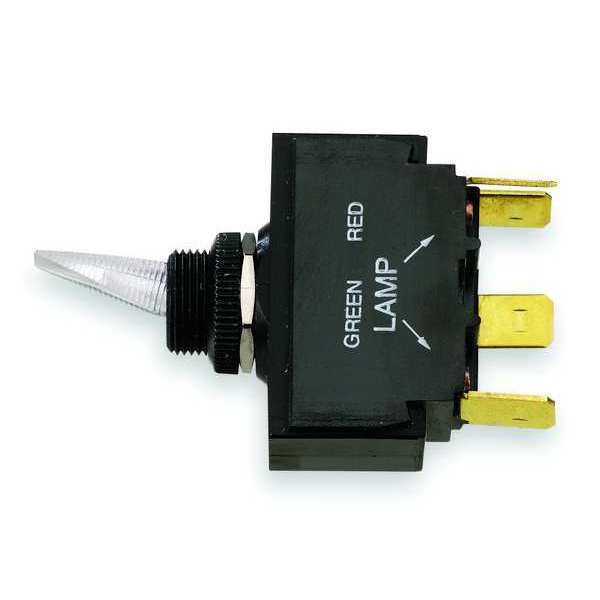 Lighted Toggle Switch, SPST, 1/4 in.