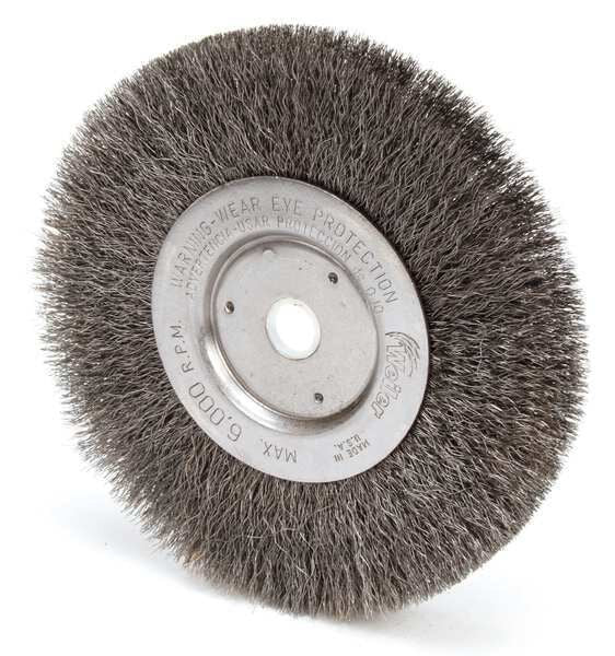 Crimped Wire Wheel Wire Brush, Threaded Arbor