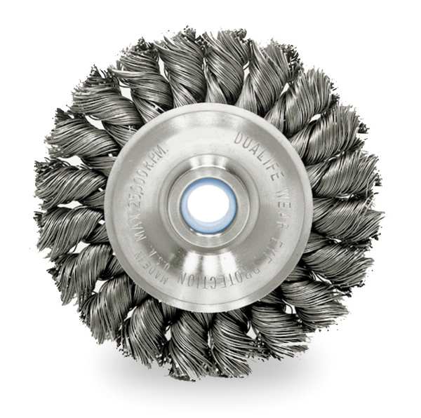 Twist Wire Wheel Wire Brush, Threaded Arbor
