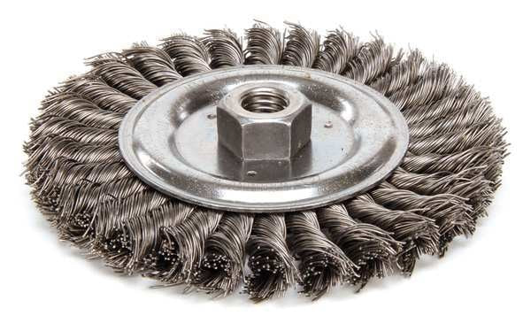 Twist Wire Wheel Wire Brush, Threaded Arbor