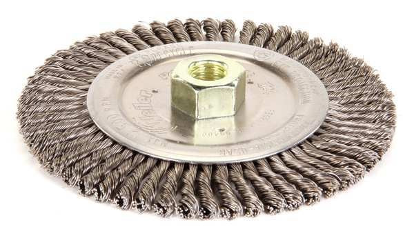 Twist Wire Wheel Wire Brush, Threaded Arbor