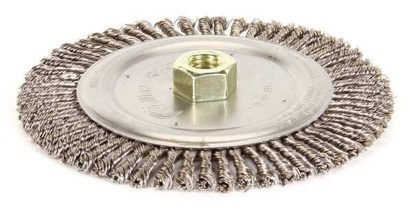 Twist Wire Wheel Wire Brush, Threaded Arbor