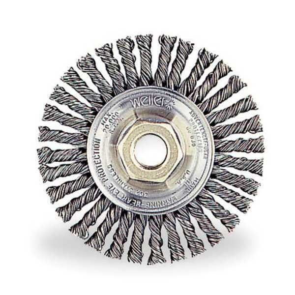 Twist Wire Wheel Wire Brush, Threaded Arbor