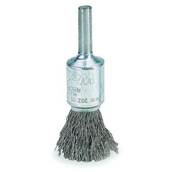 Crimped Wire End Wire Brush, Steel, 1