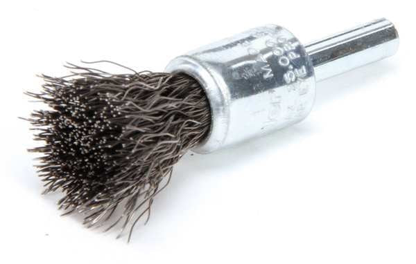 Crimped Wire End Wire Brush, Steel, 1/2
