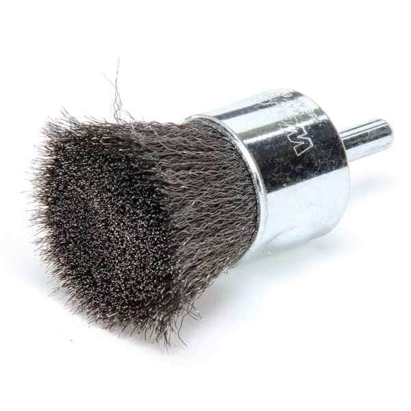 Crimped Wire End Wire Brush, Steel, 1