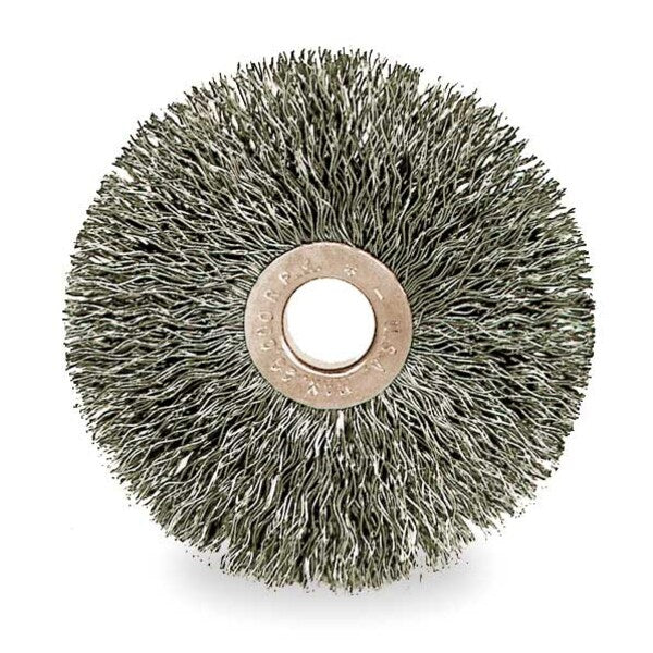 Wire Wheel Wire Brush, Threaded Arbor, 3