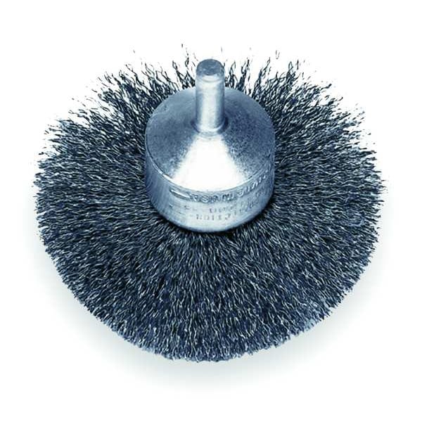 Flared End Wire Brush, Steel, 1-1/2