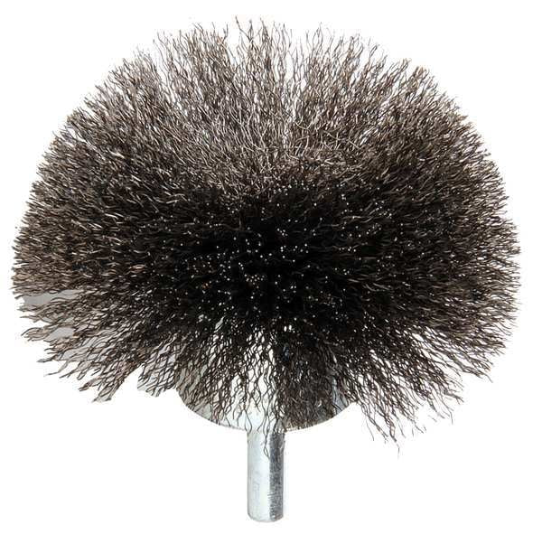 Flared End Wire Brush, Steel, 3