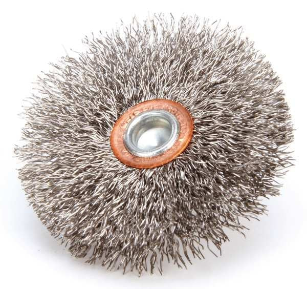 Crimped Wire Wheel Wire Brush, Stem, 3