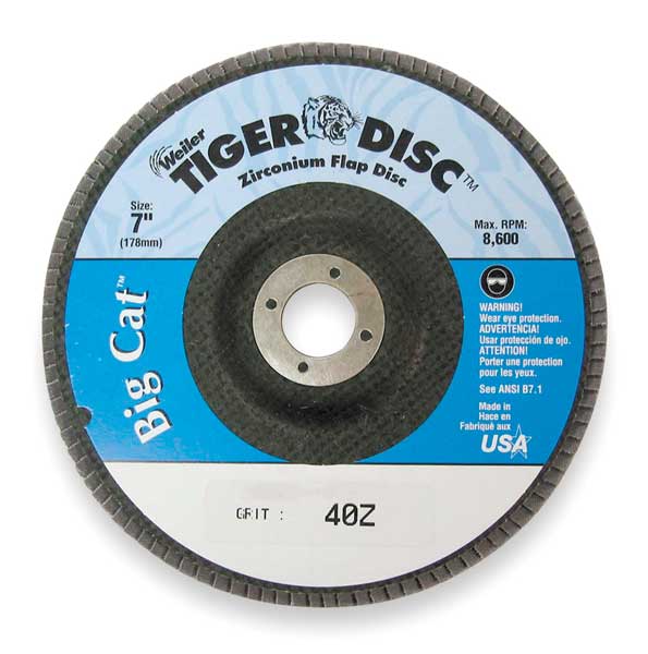 Arbor Mount Flap Disc, 7in, 80, Medium
