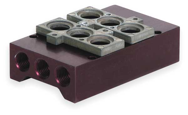 Manifold Block, 2 Stations, 1/4 NPT