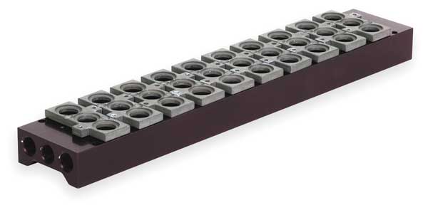 Manifold Block, 10 Stations, 1/4 NPT