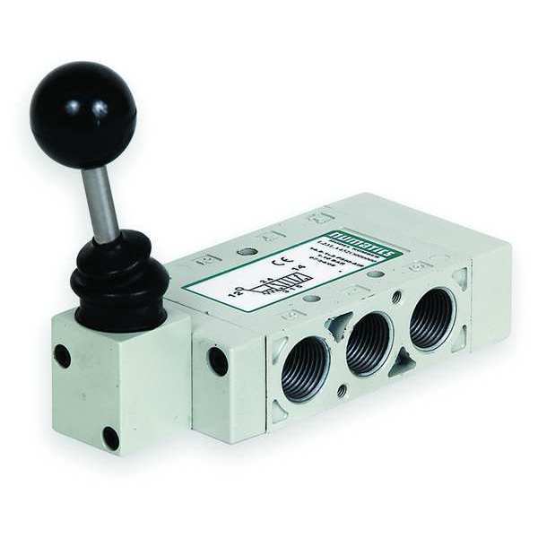 Manual Air Control Valve, 4-Way, 3/8In NPT