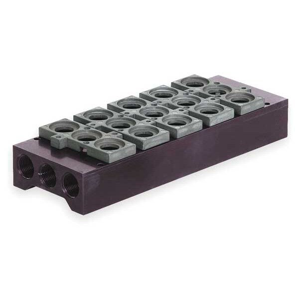Manifold Block, 5 Stations, 3/8 NPT