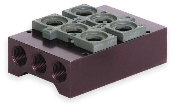 Manifold Block, 2 Stations, 3/8 NPT
