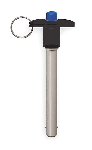 T Handle Lock Pin, 4, 1/2, 2 In Alum