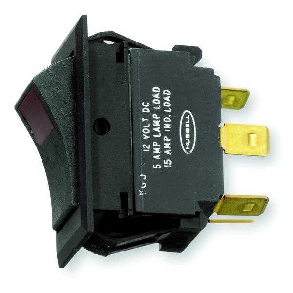 Lighted Rocker Switch, SPDT, 5 Connections
