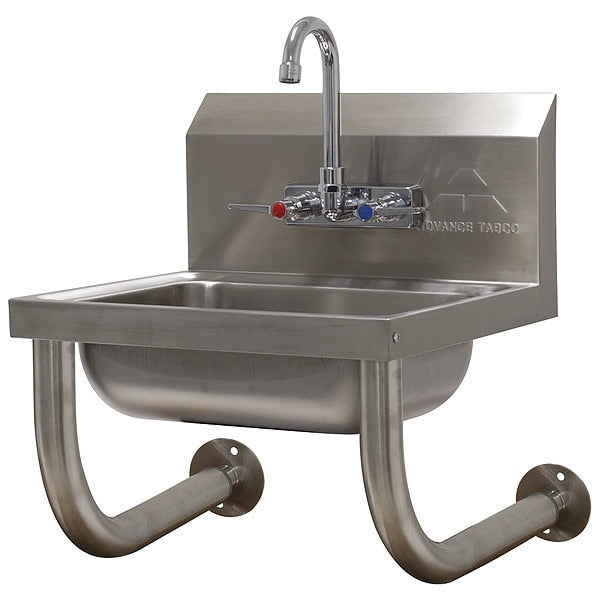Hand Sink, Wall, 15-1/4 In. L, 17-1/4 In. W