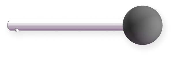 Detent Pin, 1.38 In Ball, 3/8 In, 2 1/8