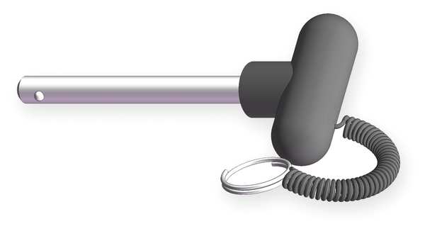 Detent Pin, 2.25 In Rd T, 1/4 In, 2 In