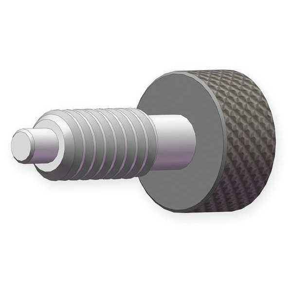Metal Knob Plunger, 0.40 In, 1/4-20, 0.125