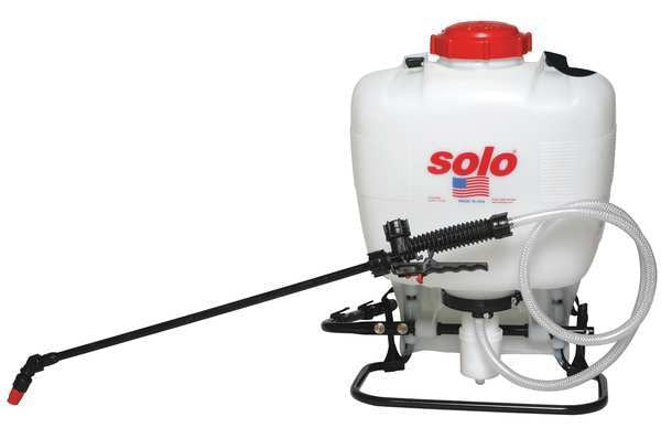 4 gal. Backpack Sprayer, Polyethylene Tank, Cone, Fan, Jet Spray Pattern, 48