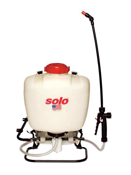 4 gal. Backpack Sprayer, Polyethylene Tank, Cone, Fan, Jet Spray Pattern, 48