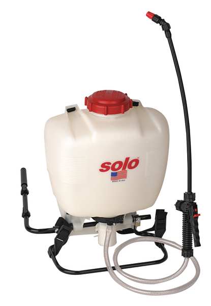 4 gal. Backpack Sprayer, Polyethylene Tank, Cone, Fan, Jet Spray Pattern, 48