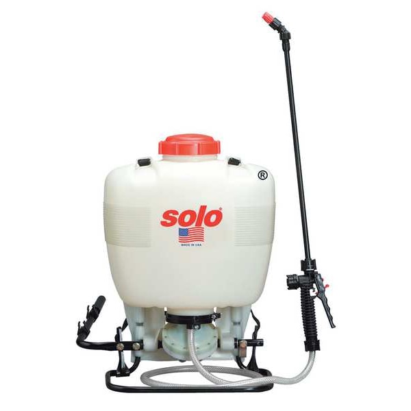 4 gal. Backpack Sprayer, Polyethylene Tank, Cone, Fan, Jet Spray Pattern, 48