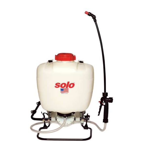 4 gal. Backpack Sprayer, Polyethylene Tank, Cone, Fan, Jet Spray Pattern, 48