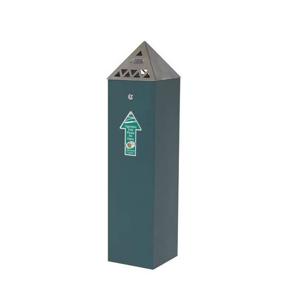 Cigarette Receptacle, 1-3/4 gal., Silver