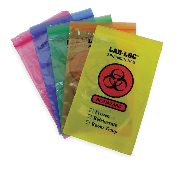 Biohazard Bags, 0.5 gal., Assorted, PK1000