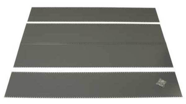 Panel Kit, 24 ga., Gray, 36 In. W, 12 In. D