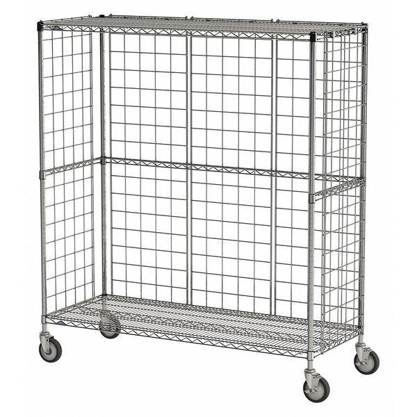 Wire Cart 3-Sided, 24 In. W, 60 In. L