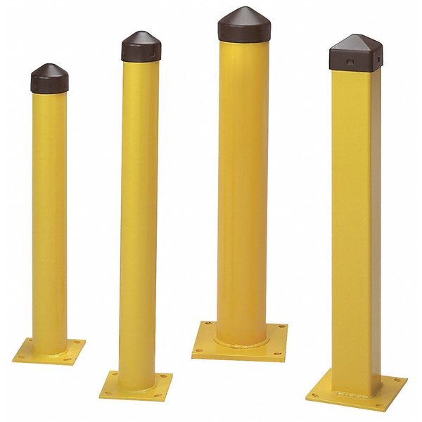 Bollard Round, 36 H in., Yellow
