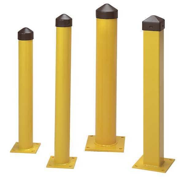Bollard Round, 36 H in., Yellow