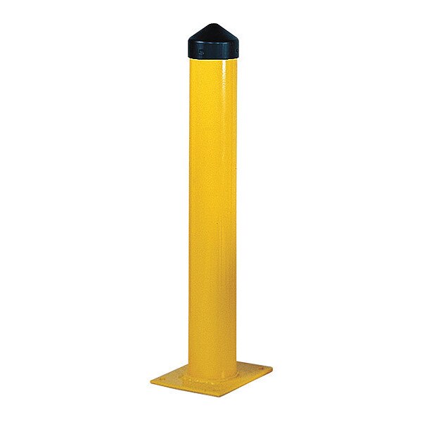 Bollard Round, 36 H in., Yellow